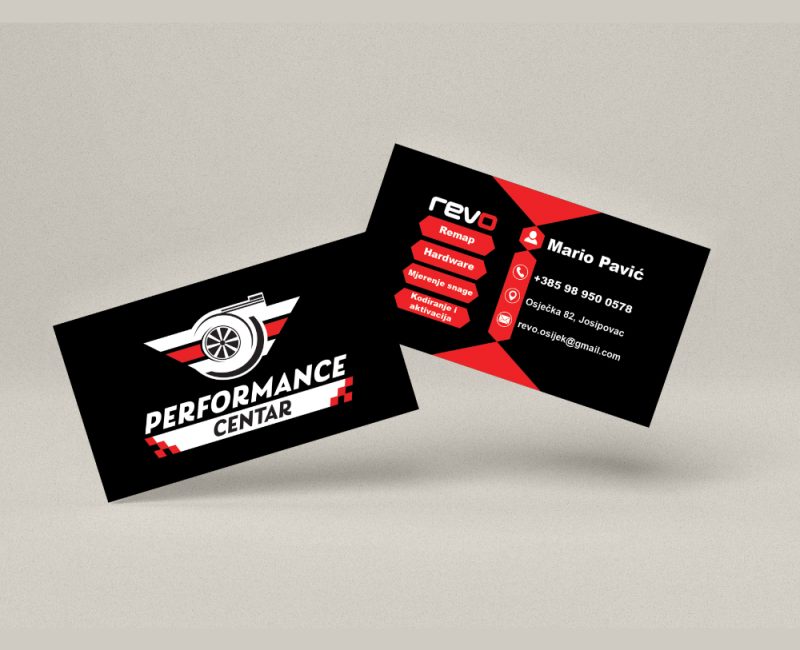 performance centar vizitka